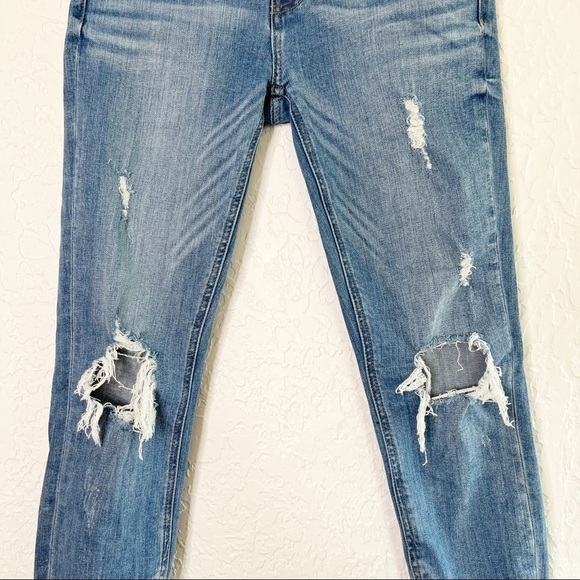 Pistola Distressed Ripped Skinny Denim Jeans Side Ankle Zip Size 26 - Picture 3 of 9